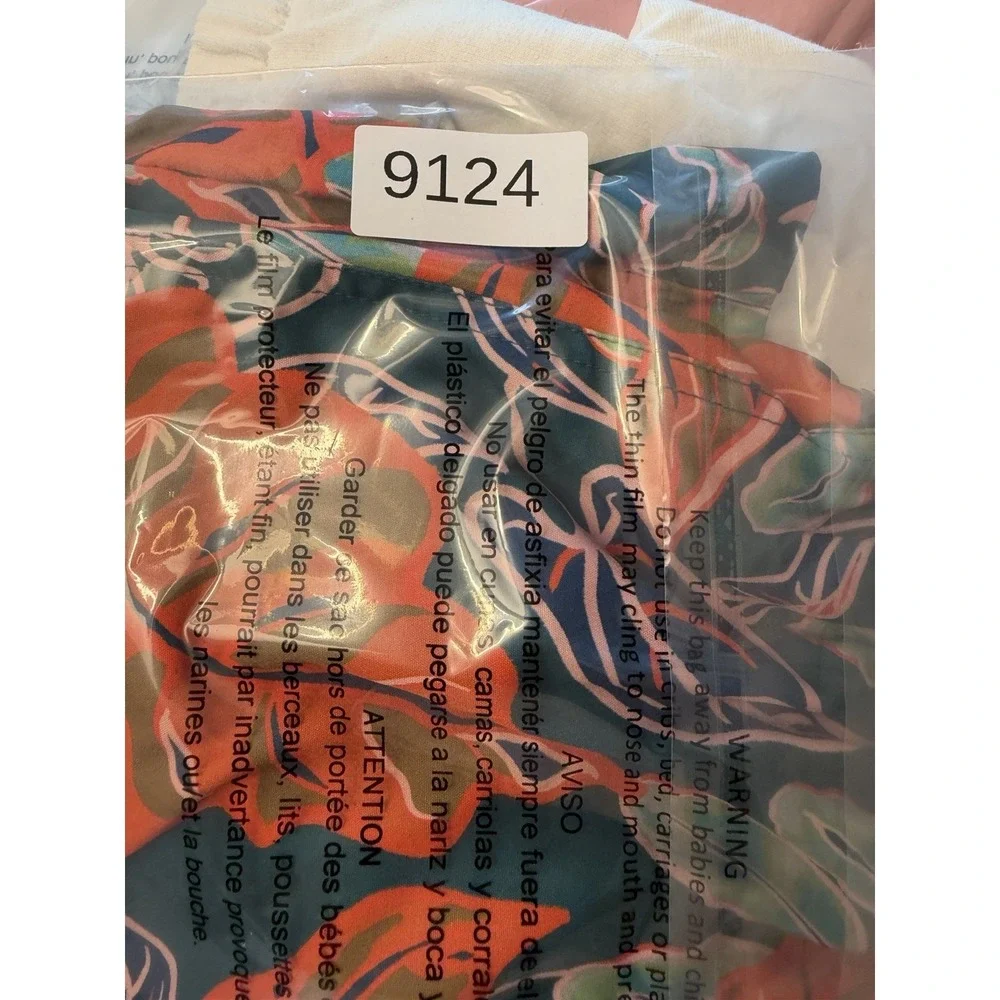 Cove Tropical Palm Leaf All Over Swim Trunks Mens Medium Multicolor Board Shorts
